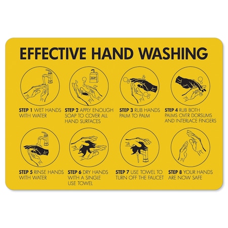 Signmission OSHA Notice Sign, Effective Hand Washing, 10in X 7in Aluminum, 7" W, 10" L, Effective Hand Washing OS-NS-A-710-25593